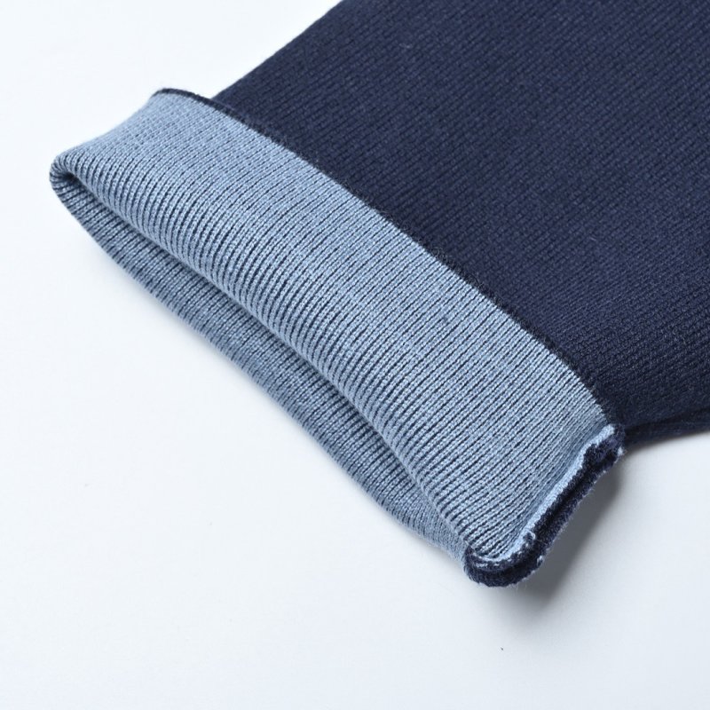 Navy Crewneck Wool Blend Sweater view