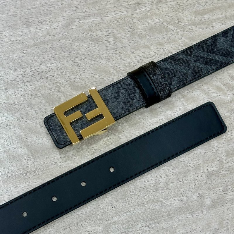Fendi FF Buckle Reversible Belt Black view