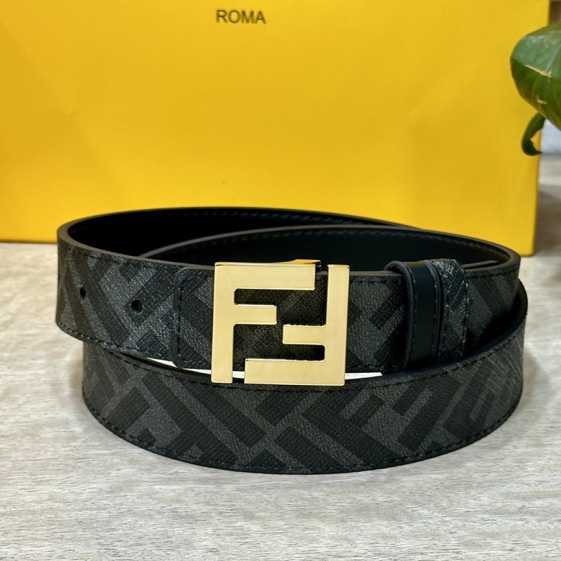 Fendi FF Buckle Reversible Belt Black view