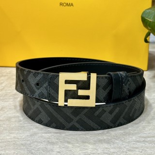 Fendi FF Buckle Reversible Belt Black view 5
