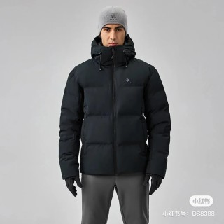 Black Premium Down Puffer Jacket with White Lining view 9