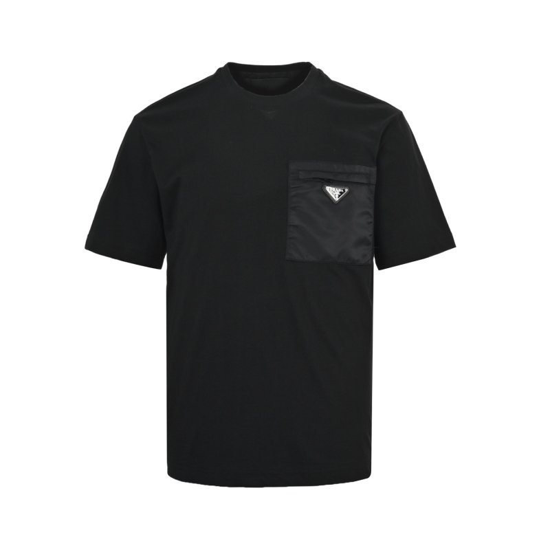 Prada Black Short Sleeve T-Shirt with Chest Pocket view