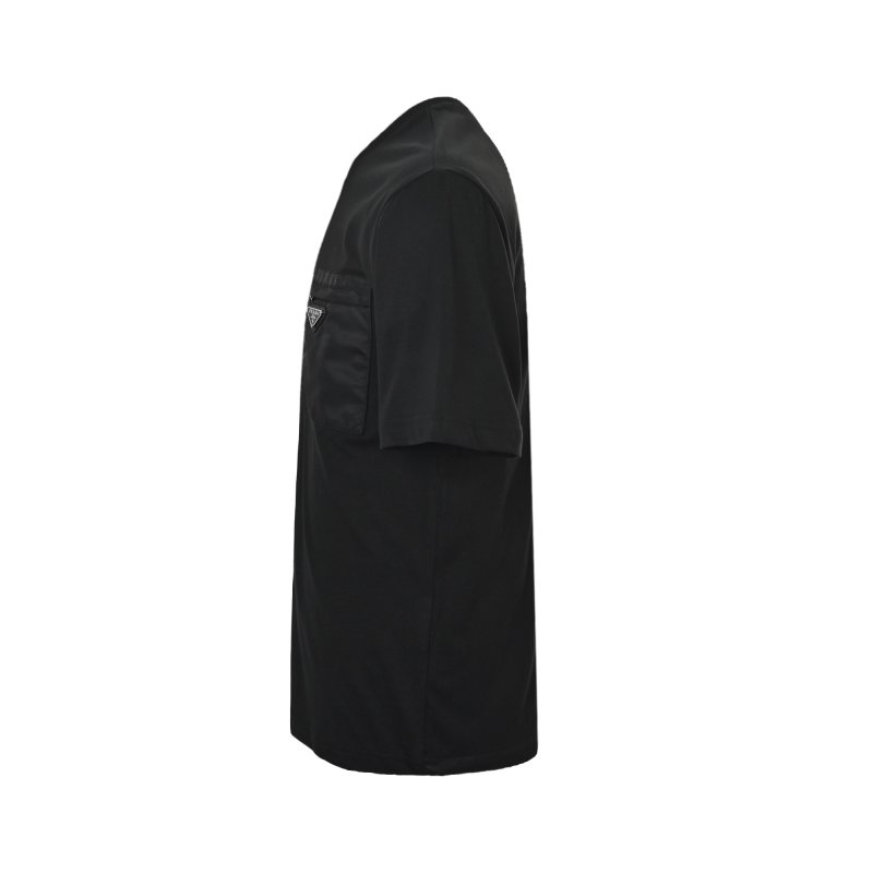 Prada Black Short Sleeve T-Shirt with Chest Pocket view
