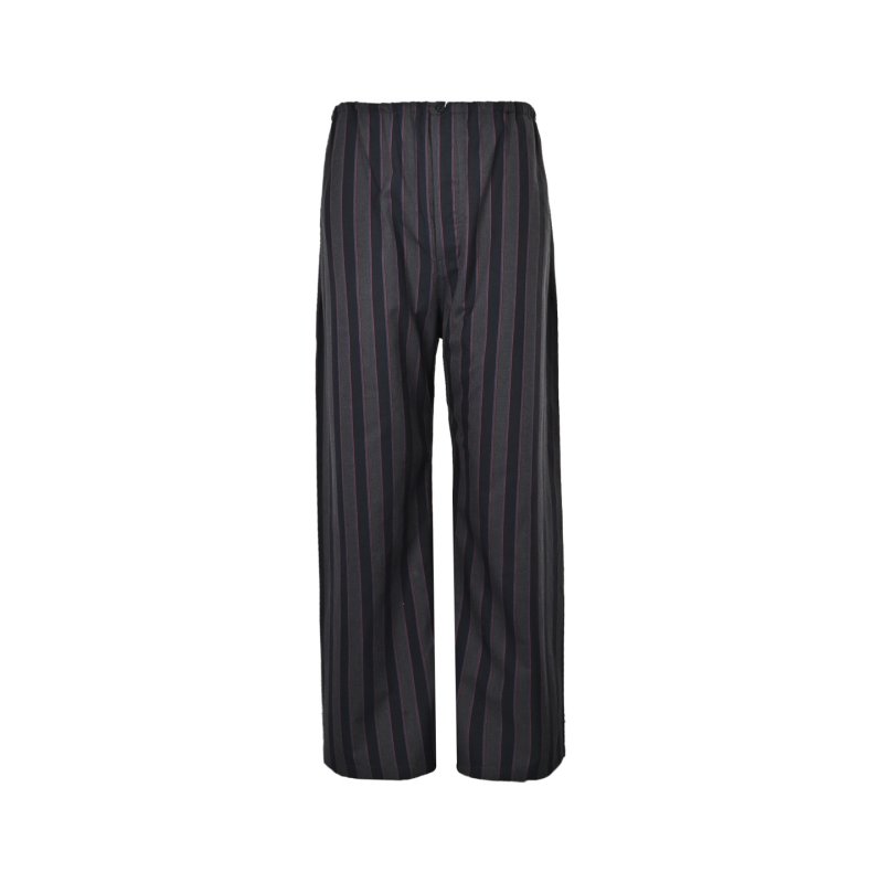 Charcoal Pinstripe Wide-Leg Trousers view