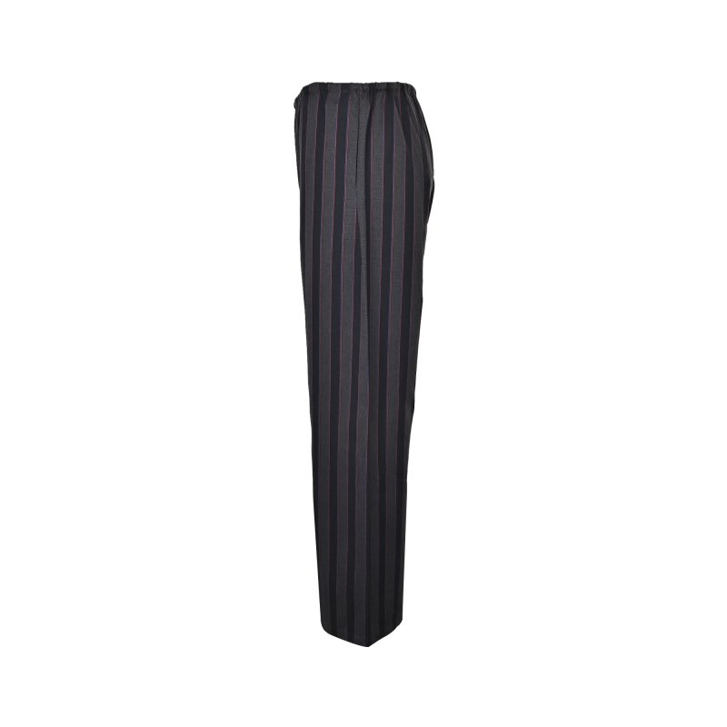 Charcoal Pinstripe Wide-Leg Trousers view