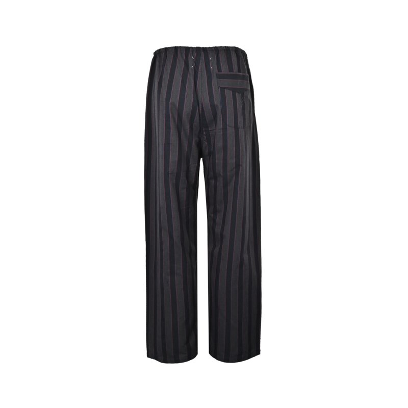 Charcoal Pinstripe Wide-Leg Trousers view