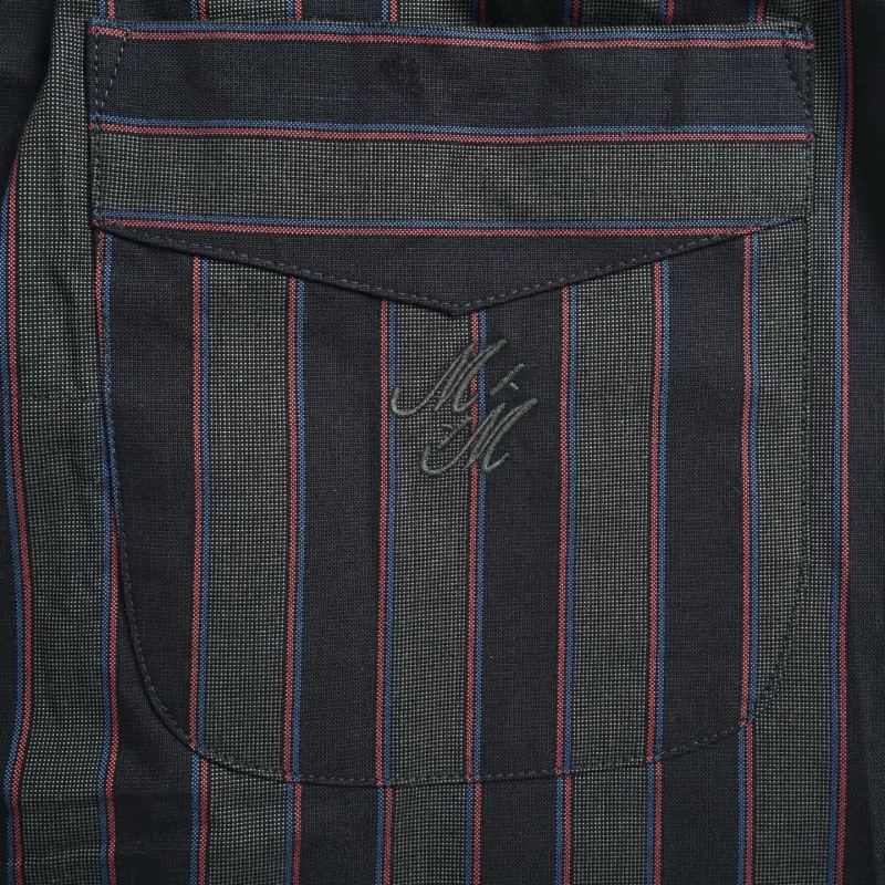 Charcoal Pinstripe Wide-Leg Trousers view