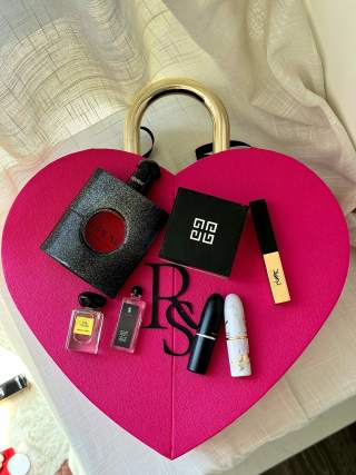 Raf Simons Heart-Shaped Red Leather Handbag view 4