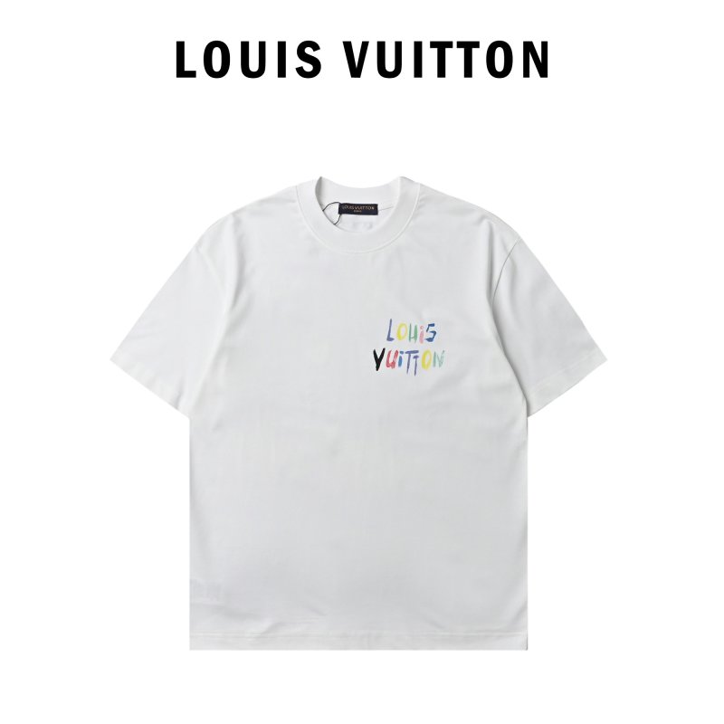 Louis Vuitton Colorful Logo White T-Shirt view