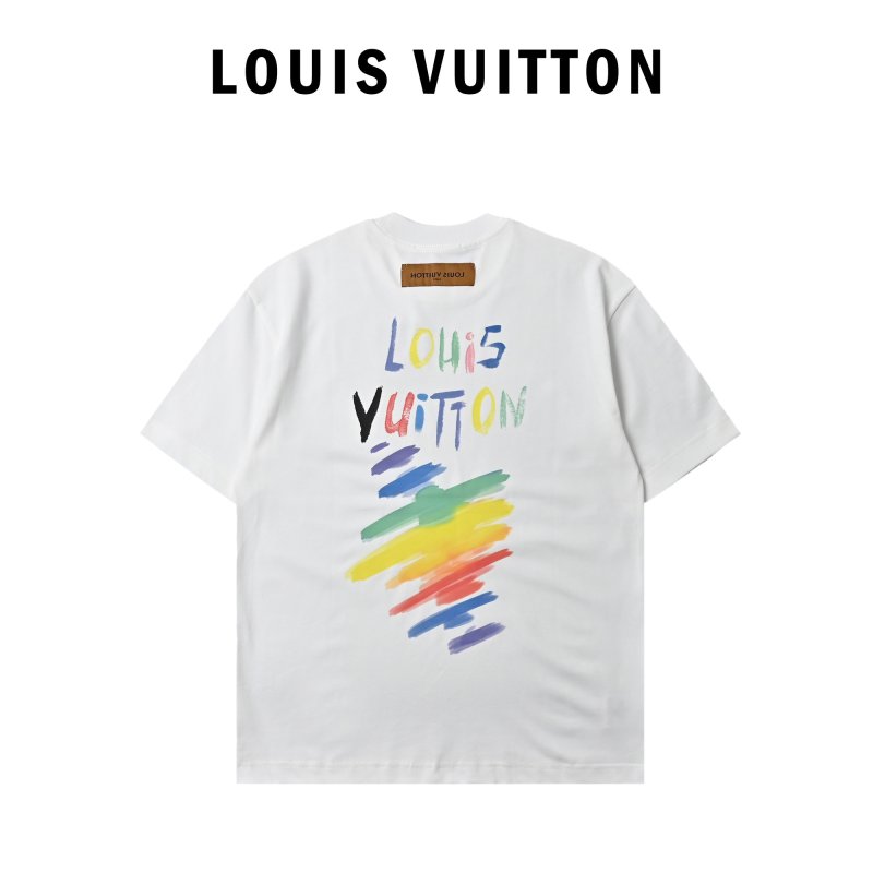 Louis Vuitton Colorful Logo White T-Shirt view