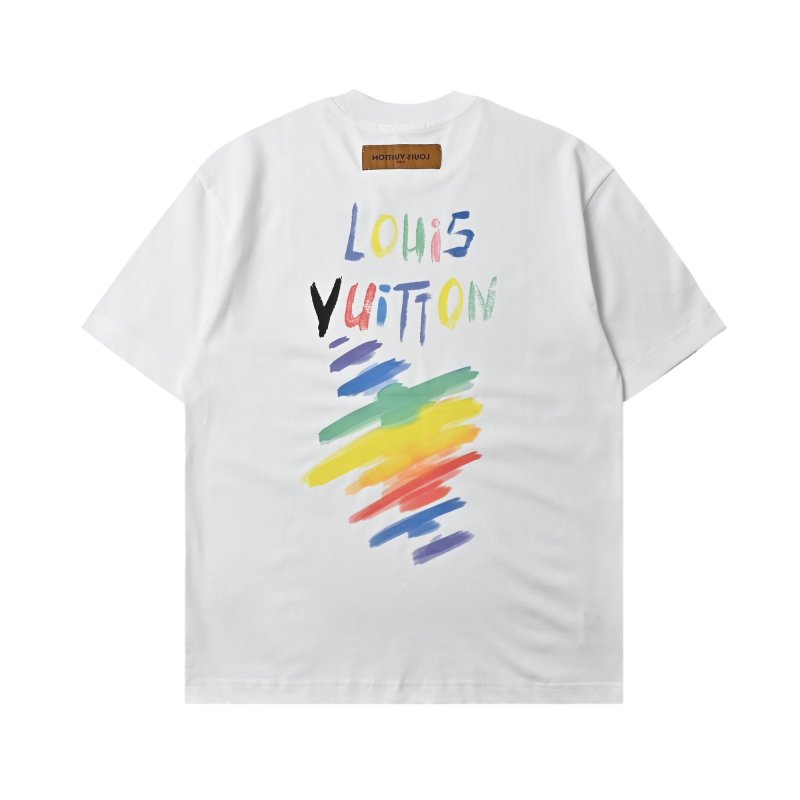 Louis Vuitton Colorful Logo White T-Shirt view