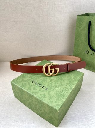 Gucci Double G Brown Leather Belt view 5