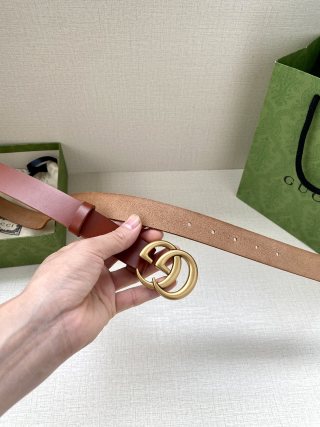 Gucci Double G Brown Leather Belt view 6