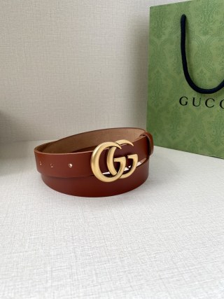 Gucci Double G Brown Leather Belt view 8