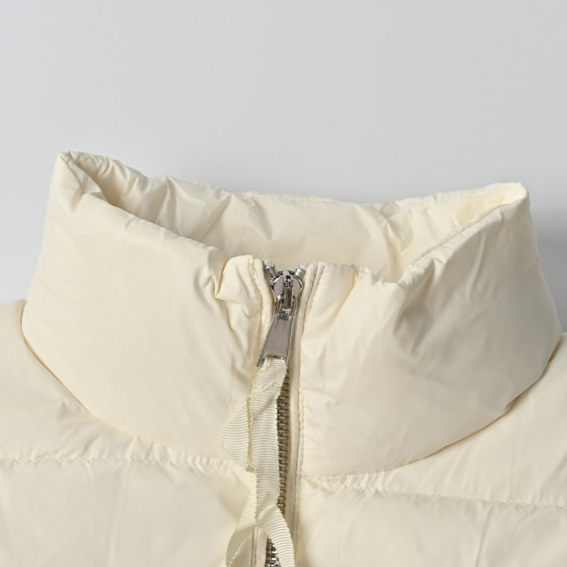 Cream Puffer Down Jacket – Oversized Fit view