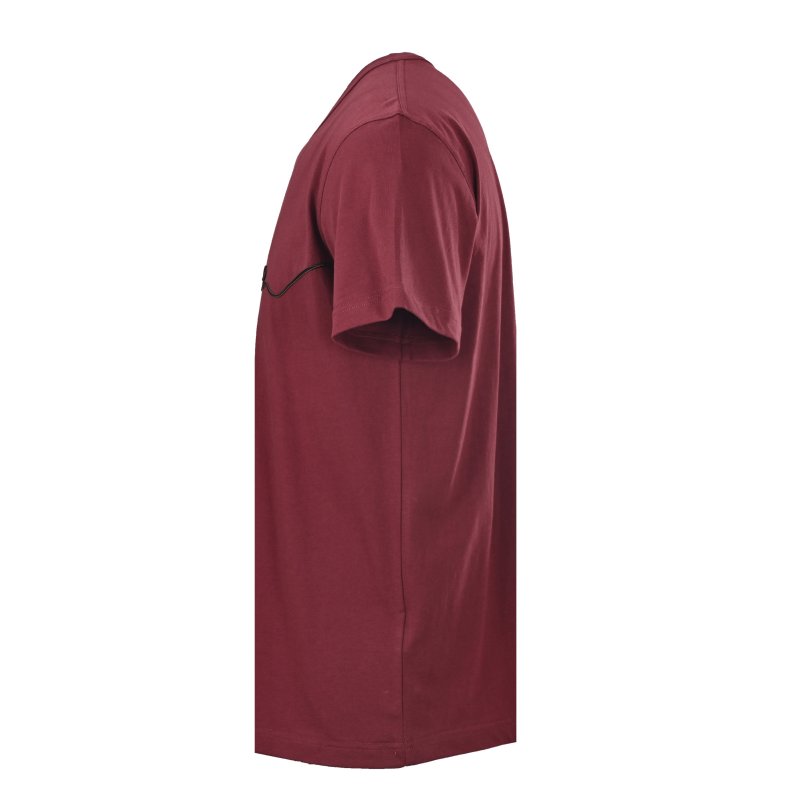 Dior Signature Script Embroidered Burgundy T-Shirt view
