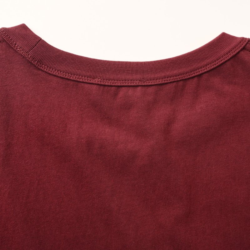 Dior Signature Script Embroidered Burgundy T-Shirt view