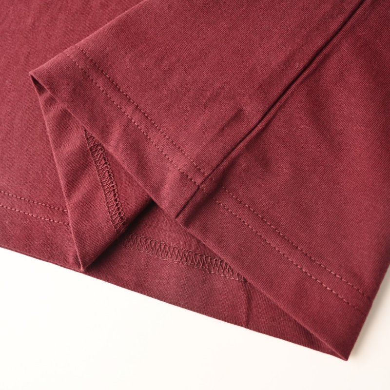 Dior Signature Script Embroidered Burgundy T-Shirt view