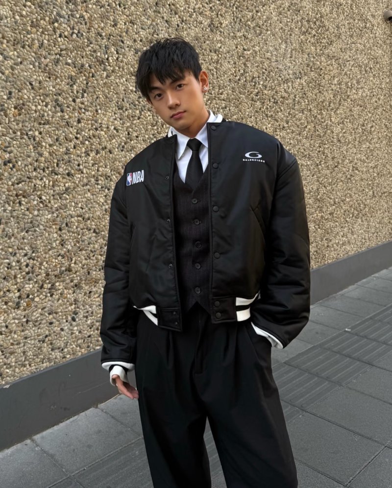 Balenciaga NBA Black Puffer Jacket