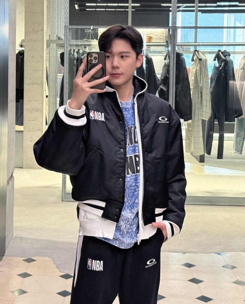 Balenciaga NBA Black Puffer Jacket view