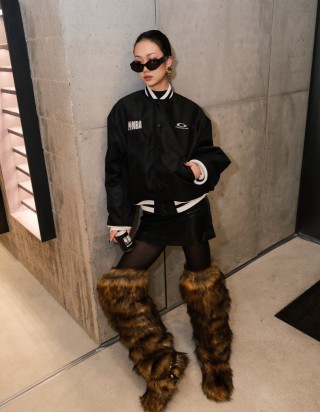 Balenciaga NBA Black Puffer Jacket view 3