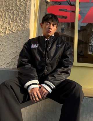 Balenciaga NBA Black Puffer Jacket view 4