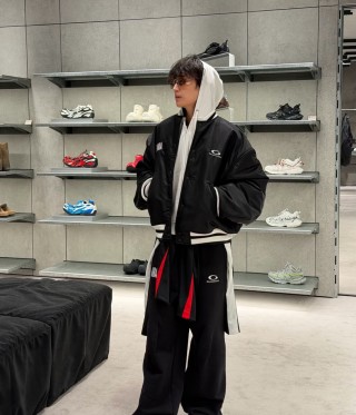 Balenciaga NBA Black Puffer Jacket view 5
