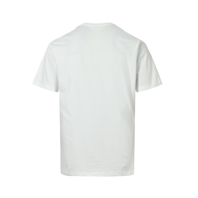 White Graphic Print T-Shirt with Black & Red Design view