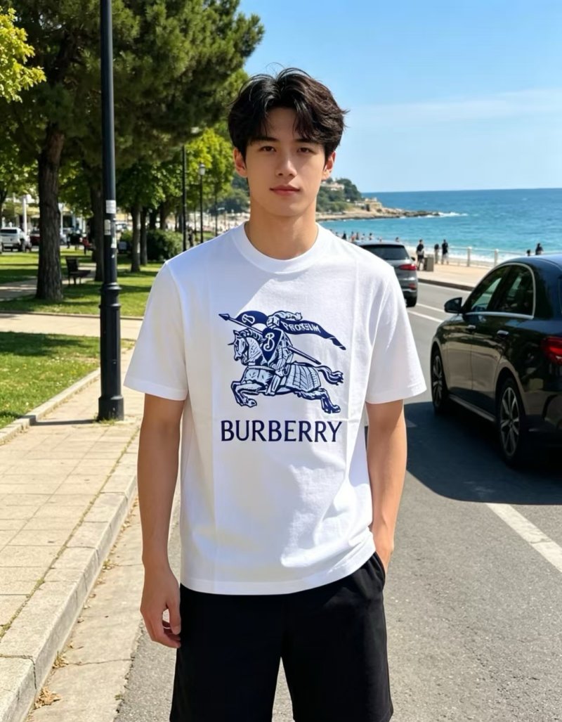Burberry Equestrian Knight White T-Shirt view