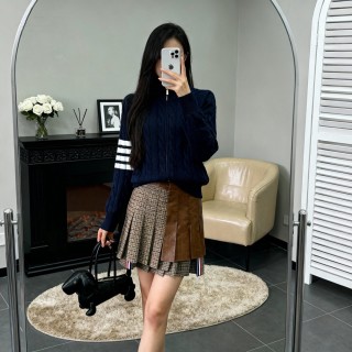 Navy Blue Striped Sleeve Zip Cardigan view 2