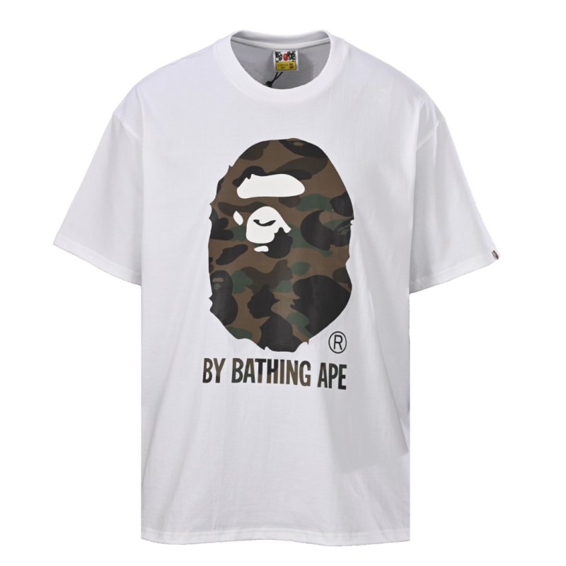 A Bathing Ape Camo Head White T-Shirt view