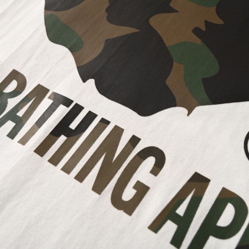 A Bathing Ape Camo Head White T-Shirt view