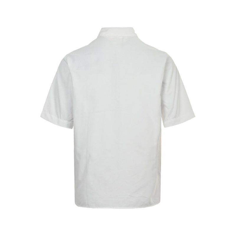 White Button-Up Shirt with Heart Embroidery view