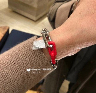 Louis Vuitton LV Chain Bracelet Black Red view 3