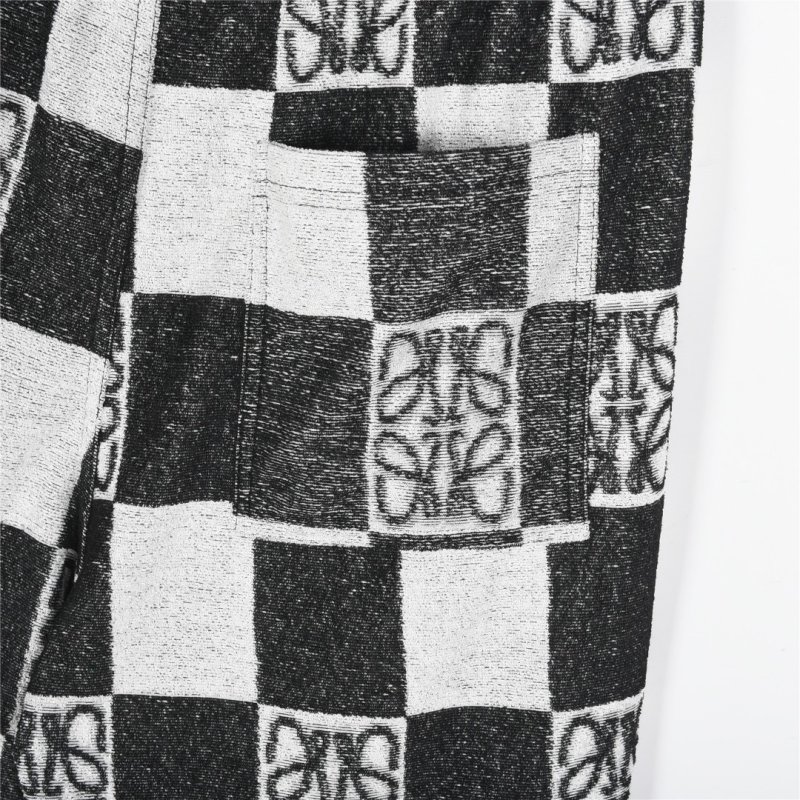 Black & White Checkerboard Knit Shorts view