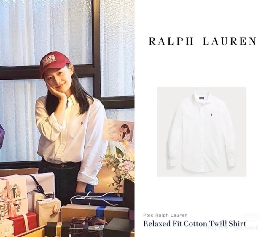 Ralph Lauren Relaxed Fit Cotton Twill Shirt White