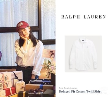 Ralph Lauren Relaxed Fit Cotton Twill Shirt White view 1