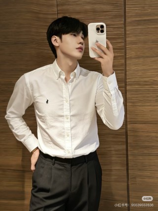 Ralph Lauren Relaxed Fit Cotton Twill Shirt White view 3