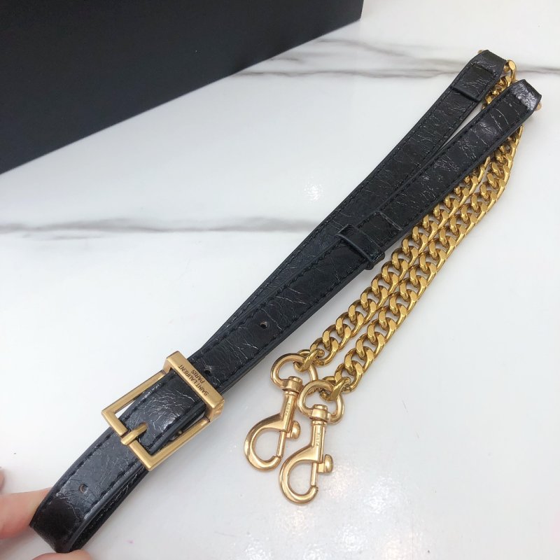Saint Laurent College Mini Quilted Leather Crossbody Bag Black view