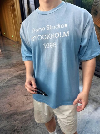 Acne Studios Stockholm 1996 Logo T-Shirt Light Blue