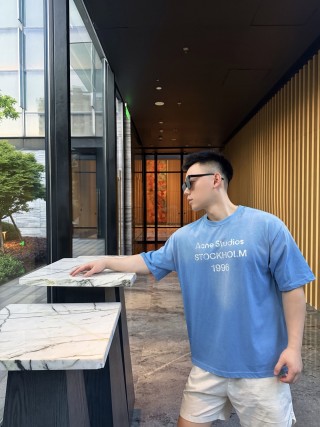 Acne Studios Stockholm 1996 Logo T-Shirt Light Blue view 5