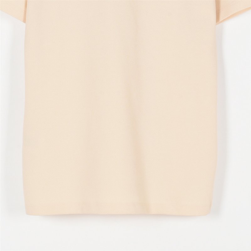 Cream Henley Short Sleeve T-Shirt with Plaid Collar view