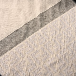 Fendi Diagonal Stripe Wool Blend Crew Neck Sweater Cream view 8