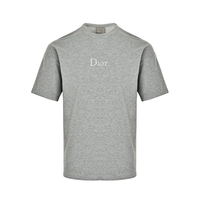 Dior Grey Chest Logo Short Sleeve T-Shirt view