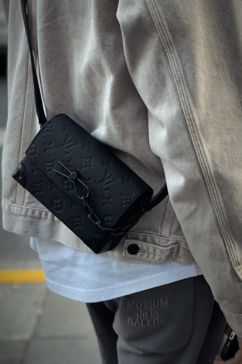 Louis Vuitton Steamer Monogram Crossbody Bag Black