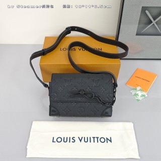Louis Vuitton Steamer Monogram Crossbody Bag Black view 2