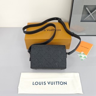 Louis Vuitton Steamer Monogram Crossbody Bag Black view 3