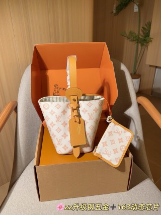 Louis Vuitton All In BB Bucket Bag Orange Monogram Canvas view 2