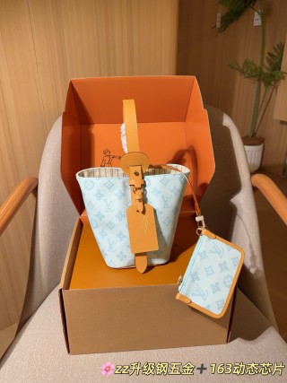 Louis Vuitton All In BB Bucket Bag Orange Monogram Canvas view 5
