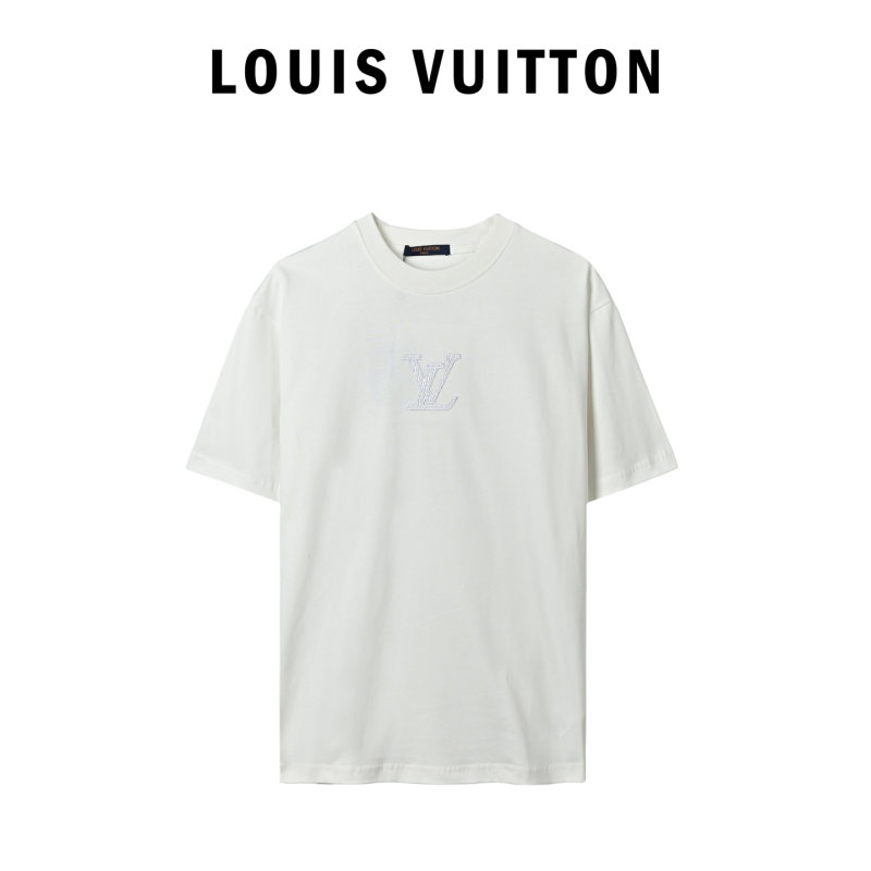 Louis Vuitton LV Monogram Embroidered White T-Shirt view